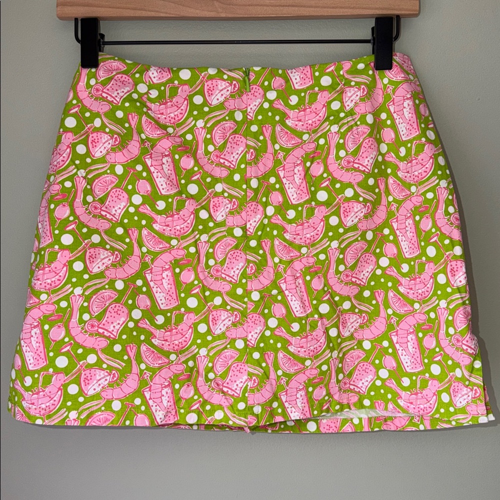 Lilly Pulitzer Vintage skort “Margarita Shrimp Cocktail” Print Made in Hong Kong - Picture 3 of 8